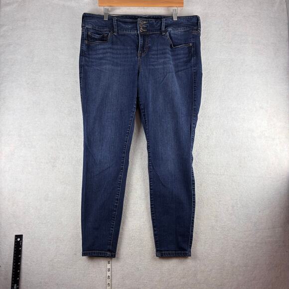 Torrid Jegging Jeans Women's 18R Plus Size Dark Wash Fading Casual Tummy Control - Picture 1 of 13